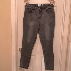 Gibson Latimer Gray Wash Skinny Leg Slimming Panel Stretch Denim Jeans